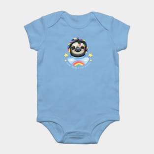 Watercolor Don Hurry the sloth Baby Bodysuit